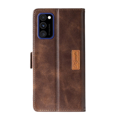 For Samsung Galaxy A91 / S10 Lite 2020 Retro Texture Contrast Color Side Buckle Horizontal Flip Leather Case with Holder & Card Slots & Wallet(Brown) by buy2fix