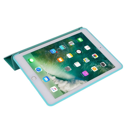 For iPad 10.2 2021 / 2020 / 2019 TPU Horizontal Flip Leather Case, with Three-folding Holder(Green) - iPad 10.2 Cases by buy2fix | Online Shopping UK | buy2fix