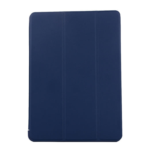 For iPad 10.2 2021 / 2020 / 2019 TPU Horizontal Flip Leather Case, with Three-folding Holder(Blue) - iPad 10.2 Cases by buy2fix | Online Shopping UK | buy2fix