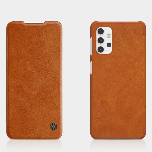 For Samsung Galaxy A32 5G NILLKIN QIN Series Crazy Horse Texture Horizontal Flip Leather Case with Card Slot(Brown) - Galaxy Phone Cases by NILLKIN | Online Shopping UK | buy2fix