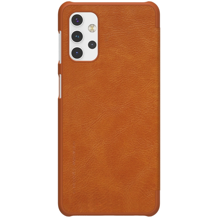 For Samsung Galaxy A32 5G NILLKIN QIN Series Crazy Horse Texture Horizontal Flip Leather Case with Card Slot(Brown) - Galaxy Phone Cases by NILLKIN | Online Shopping UK | buy2fix