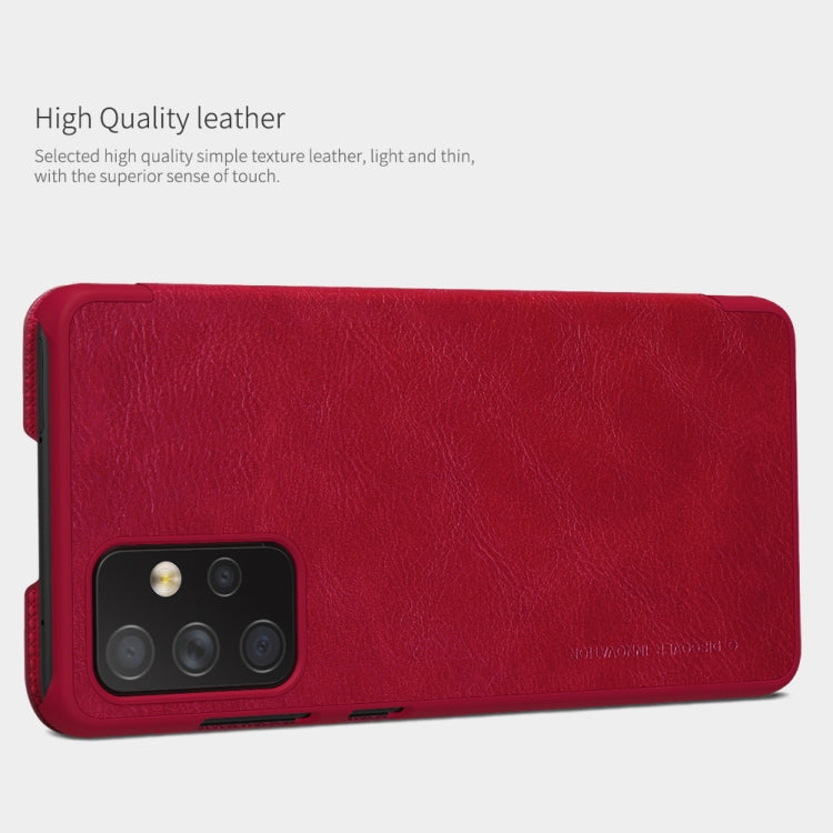 For Samsung Galaxy A32 5G NILLKIN QIN Series Crazy Horse Texture Horizontal Flip Leather Case with Card Slot(Brown) - Galaxy Phone Cases by NILLKIN | Online Shopping UK | buy2fix