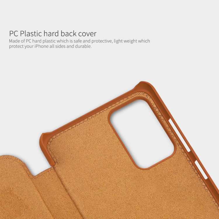 For Samsung Galaxy A32 5G NILLKIN QIN Series Crazy Horse Texture Horizontal Flip Leather Case with Card Slot(Brown) - Galaxy Phone Cases by NILLKIN | Online Shopping UK | buy2fix