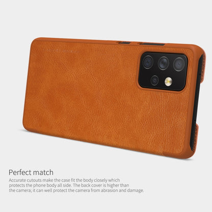 For Samsung Galaxy A32 5G NILLKIN QIN Series Crazy Horse Texture Horizontal Flip Leather Case with Card Slot(Brown) - Galaxy Phone Cases by NILLKIN | Online Shopping UK | buy2fix