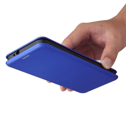 For Motorola Moto G30 / G10 Carbon Fiber Texture Horizontal Flip TPU + PC + PU Leather Case with Card Slot(Blue) - Motorola Cases by buy2fix | Online Shopping UK | buy2fix