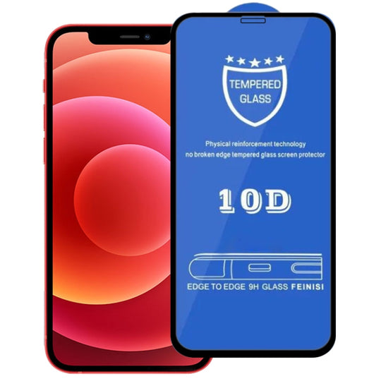 For iPhone 12 mini 9H 10D Full Screen Tempered Glass Screen Protector(Black)