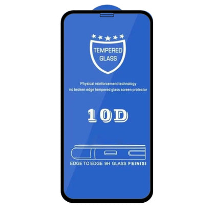 For iPhone 12 / 12 Pro 9H 10D Full Screen Tempered Glass Screen Protector(Black) - iPhone 12 / 12 Pro Tempered Glass by buy2fix | Online Shopping UK | buy2fix