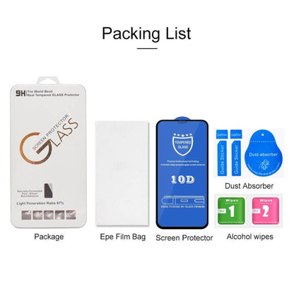 For iPhone 12 / 12 Pro 9H 10D Full Screen Tempered Glass Screen Protector(Black) - iPhone 12 / 12 Pro Tempered Glass by buy2fix | Online Shopping UK | buy2fix