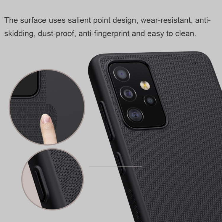 For Samsung Galaxy A52 5G NILLKIN Frosted Concave-convex Texture PC Protective Case(Black) - Galaxy Phone Cases by NILLKIN | Online Shopping UK | buy2fix