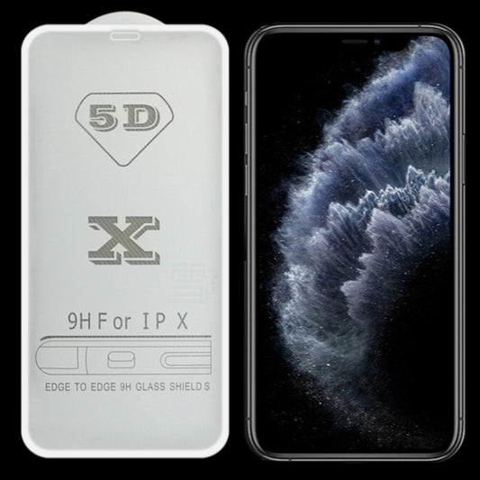 For iPhone 11 Pro / XS / X 9H 5D Full Glue Full Screen Tempered Glass Film - iPhone 11 Pro Tempered Glass by buy2fix | Online Shopping UK | buy2fix