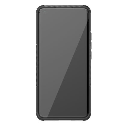 For Xiaomi Mi 11 Tire Texture Shockproof TPU+PC Protective Case with Holder(Black) - Xiaomi Cases by buy2fix | Online Shopping UK | buy2fix