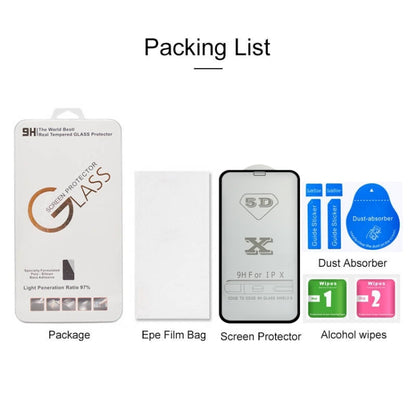 For iPhone 12 / 12 Pro 9H 5D Full Glue Full Screen Tempered Glass Film(Black) - iPhone 12 / 12 Pro Tempered Glass by buy2fix | Online Shopping UK | buy2fix
