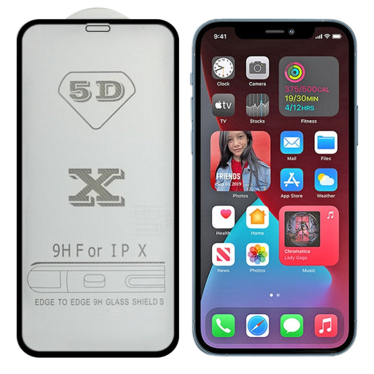 For iPhone 12 Pro Max 9H 5D Full Glue Full Screen Tempered Glass Film(Black) - iPhone 12 Pro Max Tempered Glass by buy2fix | Online Shopping UK | buy2fix