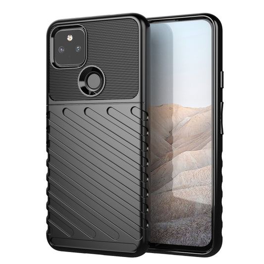 For Google Pixel 5A Thunderbolt Shockproof TPU Protective Soft Case(Black) - Google Cases by buy2fix | Online Shopping UK | buy2fix