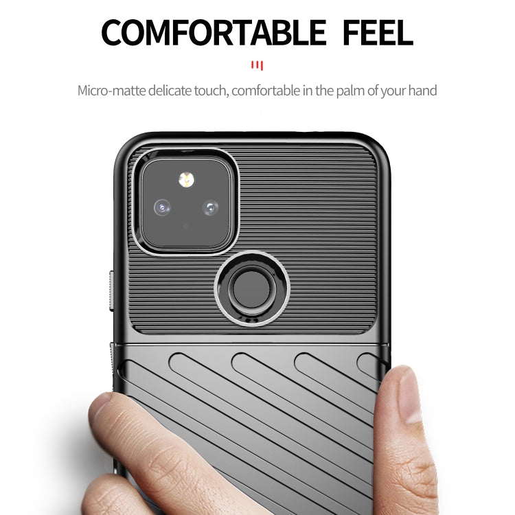 For Google Pixel 5A Thunderbolt Shockproof TPU Protective Soft Case(Black) - Google Cases by buy2fix | Online Shopping UK | buy2fix