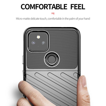 For Google Pixel 5A Thunderbolt Shockproof TPU Protective Soft Case(Black) - Google Cases by buy2fix | Online Shopping UK | buy2fix