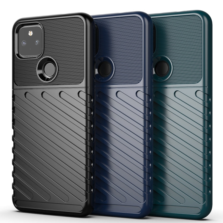 For Google Pixel 5A Thunderbolt Shockproof TPU Protective Soft Case(Black) - Google Cases by buy2fix | Online Shopping UK | buy2fix