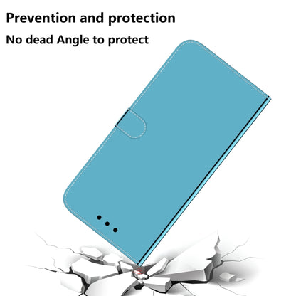 For Samsung Galaxy A52 5G/4G Lmitated Mirror Surface Horizontal Flip Leather Case with Holder & Card Slots & Wallet & Lanyard(Blue) - Galaxy Phone Cases by buy2fix | Online Shopping UK | buy2fix