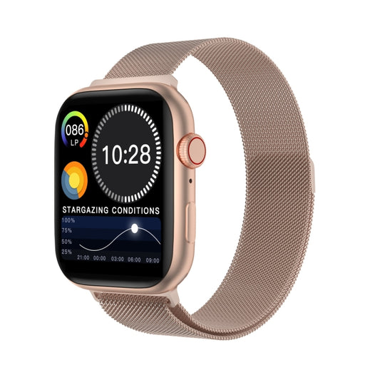 DW35PRO 1.75 inch Color Screen IPX7 Waterproof Smart Watch, Support Bluetooth Answer & Reject / Sleep Monitoring / Heart Rate Monitoring, Style: Steel Strap(Rose Gold) by buy2fix