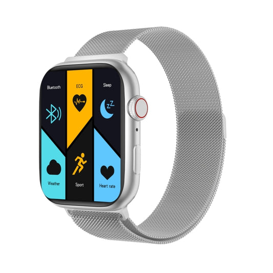 DW35PRO 1.75 inch Color Screen IPX7 Waterproof Smart Watch, Support Bluetooth Answer & Reject / Sleep Monitoring / Heart Rate Monitoring, Style: Steel Strap(Silver) by buy2fix