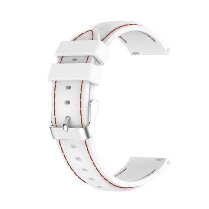 For Samsung Galaxy Watch 3 41mm / Active2 / Active / Gear Sport 20mm Silicone Watch Band(White) - Watch Bands by buy2fix | Online Shopping UK | buy2fix