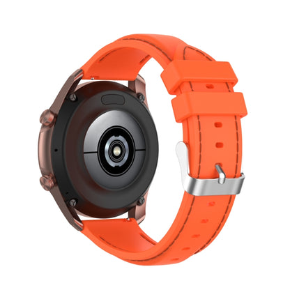 For Samsung Galaxy Watch 3 41mm / Active2 / Active / Gear Sport 20mm Silicone Watch Band(Orange) - Watch Bands by buy2fix | Online Shopping UK | buy2fix
