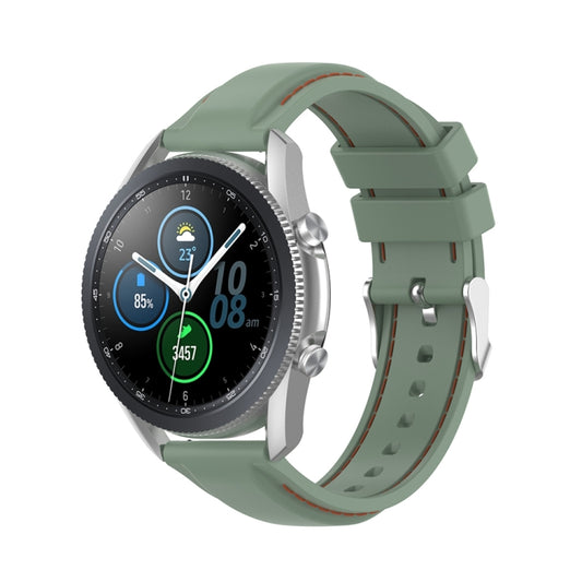 For Samsung Galaxy Watch 3 41mm / Active2 / Active / Gear Sport 20mm Silicone Watch Band(Light Green) - Watch Bands by buy2fix | Online Shopping UK | buy2fix