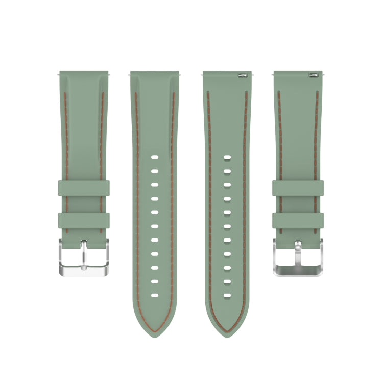 For Samsung Galaxy Watch 3 41mm / Active2 / Active / Gear Sport 20mm Silicone Watch Band(Light Green) - Watch Bands by buy2fix | Online Shopping UK | buy2fix