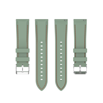 For Samsung Galaxy Watch 3 41mm / Active2 / Active / Gear Sport 20mm Silicone Watch Band(Light Green) - Watch Bands by buy2fix | Online Shopping UK | buy2fix