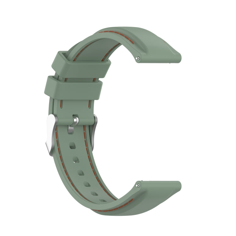 For Samsung Galaxy Watch 3 41mm / Active2 / Active / Gear Sport 20mm Silicone Watch Band(Light Green) - Watch Bands by buy2fix | Online Shopping UK | buy2fix