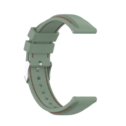 For Samsung Galaxy Watch 3 41mm / Active2 / Active / Gear Sport 20mm Silicone Watch Band(Light Green) - Watch Bands by buy2fix | Online Shopping UK | buy2fix