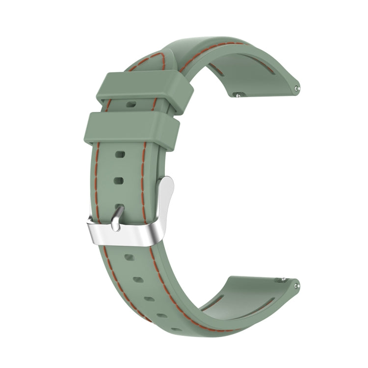 For Samsung Galaxy Watch 3 41mm / Active2 / Active / Gear Sport 20mm Silicone Watch Band(Light Green) - Watch Bands by buy2fix | Online Shopping UK | buy2fix