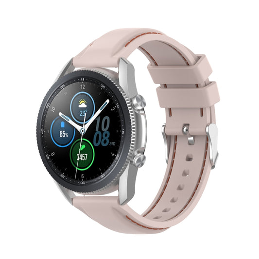 For Samsung Galaxy Watch 3 41mm / Active2 / Active / Gear Sport 20mm Silicone Watch Band(Pink) - Watch Bands by buy2fix | Online Shopping UK | buy2fix