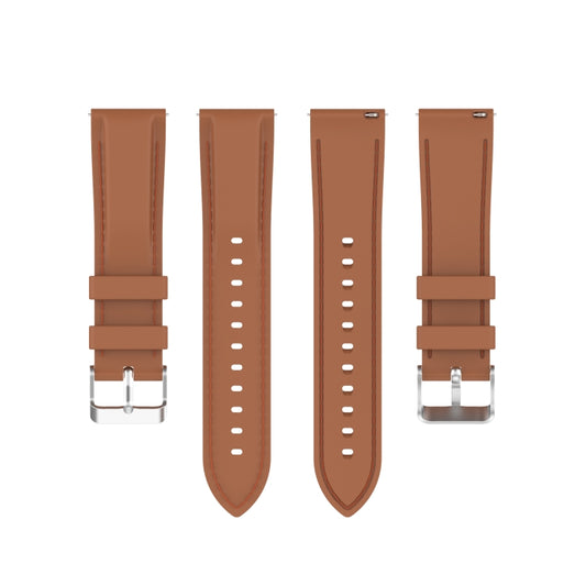 For Samsung Galaxy Watch 3 41mm / Active2 / Active / Gear Sport 20mm Silicone Watch Band(Brown) - Watch Bands by buy2fix | Online Shopping UK | buy2fix
