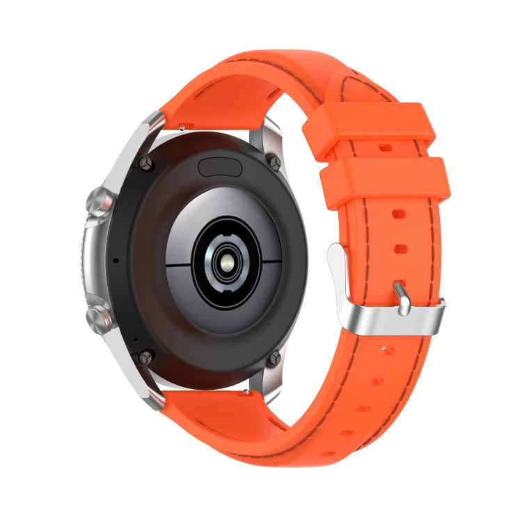For Samsung Galaxy Watch 3 45mm / Gear S3 22mm Silicone Watch Band(Orange) - Watch Bands by buy2fix | Online Shopping UK | buy2fix