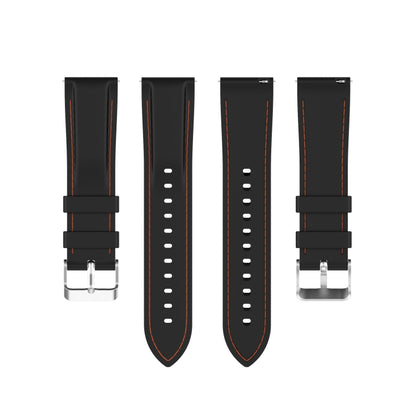 For Samsung Galaxy Watch 3 45mm / Gear S3 22mm Silicone Watch Band(Black) - Watch Bands by buy2fix | Online Shopping UK | buy2fix
