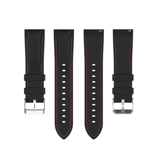 For Samsung Galaxy Watch 3 45mm / Gear S3 22mm Silicone Watch Band(Black) - Watch Bands by buy2fix | Online Shopping UK | buy2fix