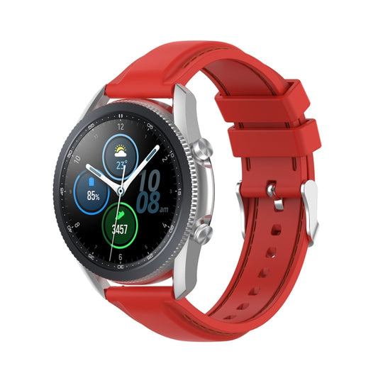 For Samsung Galaxy Watch 3 45mm / Gear S3 22mm Silicone Watch Band(Red) - Watch Bands by buy2fix | Online Shopping UK | buy2fix