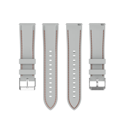 For Samsung Galaxy Watch 3 45mm / Gear S3 22mm Silicone Watch Band(Light Grey) - Watch Bands by buy2fix | Online Shopping UK | buy2fix
