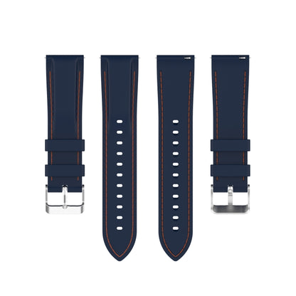 For Samsung Galaxy Watch 3 45mm / Gear S3 22mm Silicone Watch Band(Dark Blue) - Watch Bands by buy2fix | Online Shopping UK | buy2fix