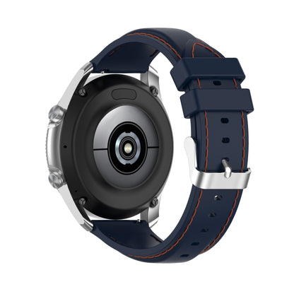 For Samsung Galaxy Watch 3 45mm / Gear S3 22mm Silicone Watch Band(Dark Blue) - Watch Bands by buy2fix | Online Shopping UK | buy2fix