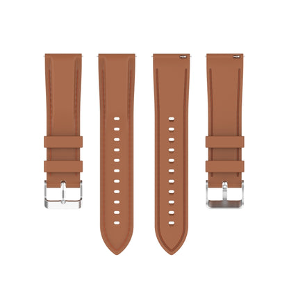 For Samsung Galaxy Watch 3 45mm / Gear S3 22mm Silicone Watch Band(Brown) - Watch Bands by buy2fix | Online Shopping UK | buy2fix