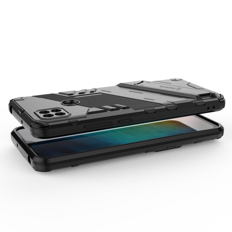For Xiaomi Redmi 9C Punk Armor 2 in 1 PC + TPU Shockproof Case with Invisible Holder(Red) - Xiaomi Cases by buy2fix | Online Shopping UK | buy2fix