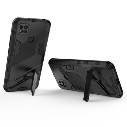 For Xiaomi Redmi 9C Punk Armor 2 in 1 PC + TPU Shockproof Case with Invisible Holder(Blue) - Xiaomi Cases by buy2fix | Online Shopping UK | buy2fix