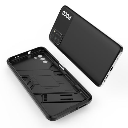 For Xiaomi Poco M3 Punk Armor 2 in 1 PC + TPU Shockproof Case with Invisible Holder(Blue) - Xiaomi Cases by buy2fix | Online Shopping UK | buy2fix