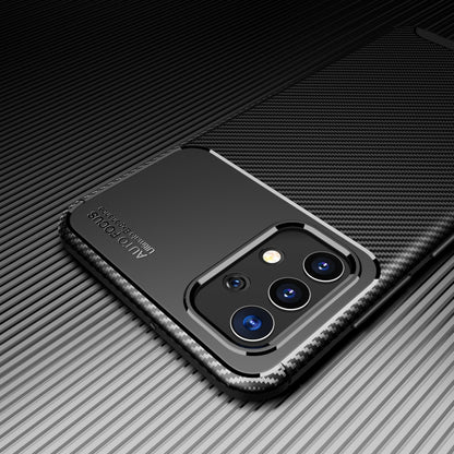 For Samsung Galaxy A32 4G Carbon Fiber Texture Shockproof TPU Case(Black) by buy2fix
