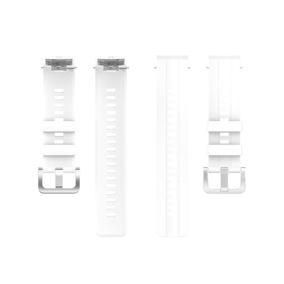For Huawei Honor Watch GS Pro Silicone Watch Band, Size: One Size(White) - Watch Bands by buy2fix | Online Shopping UK | buy2fix