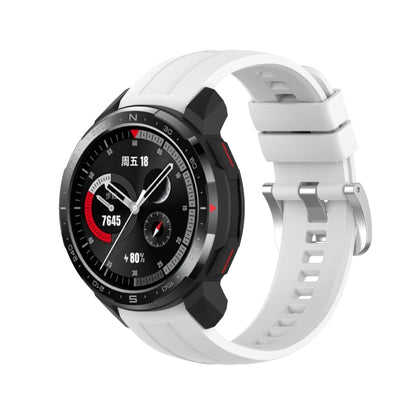 For Huawei Honor Watch GS Pro Silicone Watch Band, Size: One Size(White) - Watch Bands by buy2fix | Online Shopping UK | buy2fix