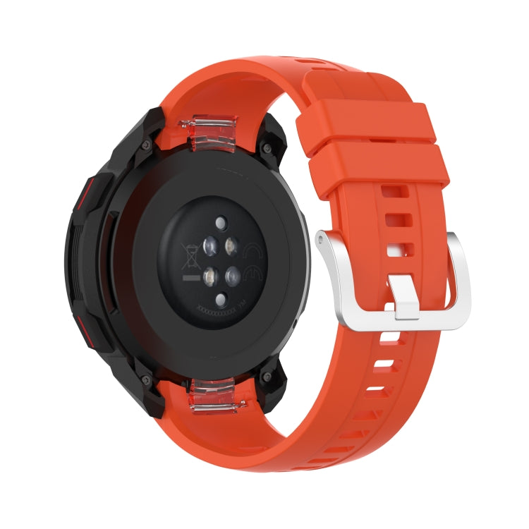 For Huawei Honor Watch GS Pro Silicone Watch Band, Size: One Size(Orange) by buy2fix