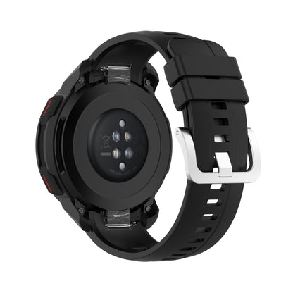 For Huawei Honor Watch GS Pro Silicone Watch Band, Size: One Size(Black) - Watch Bands by buy2fix | Online Shopping UK | buy2fix